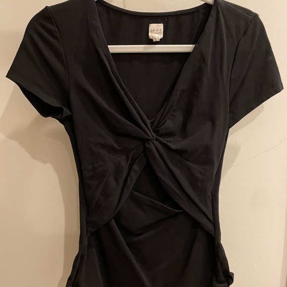 Rebecca Taylor La Vie Cut Out Jersey Tee - Picture 5 of 7